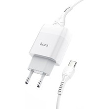 Polhammobile Polham 20W 1 Metre Type C Kablolu 2 USB Girişli Şarj Başlıklı Type C Şarj Aleti, Akım Korumalı Şarj