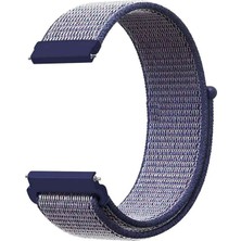 Case Street Casestreet Xiaomi Watch S1 Pro Kordon Cırtcırt Kumaş Ayarlanabilir Lacivert