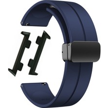 Case Street Casestreet Oppo Watch 46MM Kordon Silikon Mıknatıslı Ayarlanabilir HS19 Lacivert