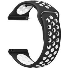 Dlrcase Xiaomi Watch S1 Pro Kordon Delikli Çift Renk Silikon Gri