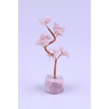 Alibaba Doğaltaş Pembe Kuvars Doğal Taş Tel Sarmalı Ağaç