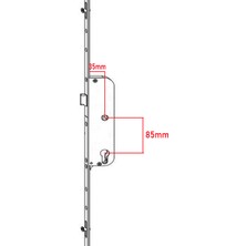 Alet Çantam Pvc Pimapen 85 mm Kilitli Ispanyolet Balkon Kapı Kilidi - 180 Cm