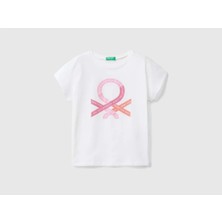 Benetton Kız Çocuk Tshirt 3I1XC10AJ-002