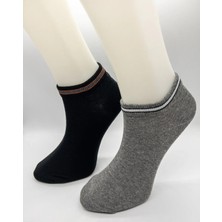 Ciho Socks Basic Erkek 6 Çift Lastik Kısmı Şerit Detaylı Patik Çorap