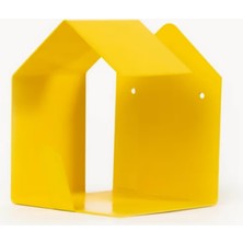 Rarart Concept Sarı Metal Duvar Askısı - Çok Amaçlı Balkon Ve Bahçe Dekoru - Little House