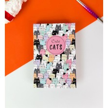 Giftmoda Sevimli Kedi Kalın Kitap Görünümlü Defter