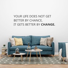 Boldwallz Change Dekoratif Duvar Stickerı, Duvar Dekorasyon Yazıları, Duvar Sticker