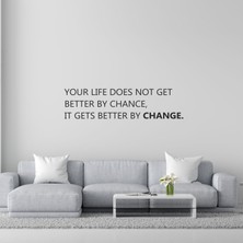 Boldwallz Change Dekoratif Duvar Stickerı, Duvar Dekorasyon Yazıları, Duvar Sticker