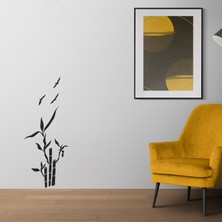 Boldwallz Bambu ve Kuşlar Dekoratif Duvar Stickerı, Duvar Dekorasyon Yazıları, Duvar Sticker
