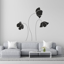Boldwallz Çiçek Desenli Dekoratif Duvar Stickerı, Duvar Dekorasyon Yazıları, Duvar Sticker