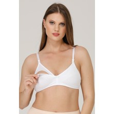 Parlingerie Emzirme Sütyeni Kapsız Beyaz Pamuklu Kumaş Özellikleriyle Rahat Tasarım
