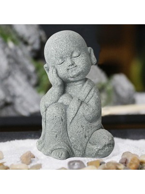 Chasoe Tiny Buddha Monk Heykeli Figürin Süsler Araba Gösterge Tablosu Dekor Hediyeleri Tek El Yüzde (Yurt Dışından)