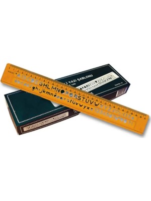 Pratik Mağazam  30 Cm. Harf Şablonlu Cetvel