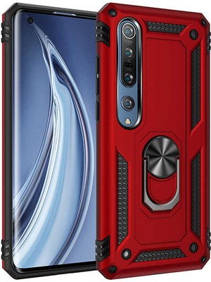 Heptek İletişim Xiaomi Mi 10 Kılıf Tank Zırh Yüzüklü Mıknatıslı Standlı Kapak (Vega)