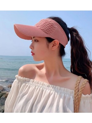 Tezzgelsin Kadın Güneş Koruyucu Yazlık Örgü Desenli Siperlik Vizör Şapka