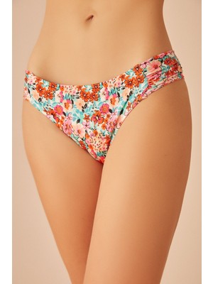 Suwen Yanı Pileli Dokulu Bikini Alt