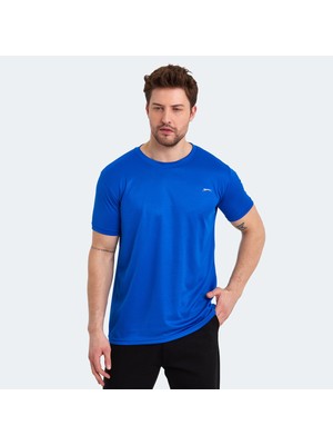 Slazenger ODALIS I Erkek  Saks Mavi Tişört