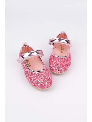 Le Mabelle Pembe  Simli Cırtlı Kız Çocuk Ayakkabı