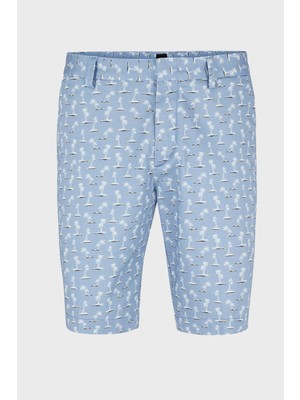 Boss Baskılı Streç Pamuklu Slim Fit Short Erkek Short 50488282 492