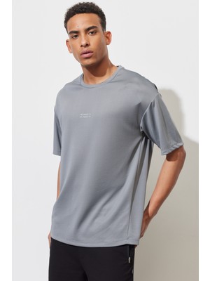 Altınyıldız Classics Erkek Gri Loose Fit Bisiklet Yaka Tişört