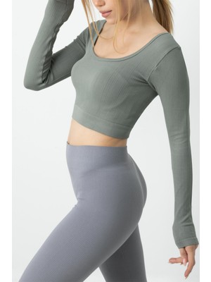 Miorre Doremi Seamless Straplez Uzun Kollu Fitilli Büstiyer