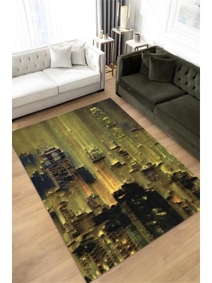 Homshtag Lüks Şehre Fırça Çok Renkli Mutfak Halısı Soyut Salon Halısı Geometrik Desenli Tasarım Halı