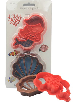 Pastry Planet Plastik 2'li Kurabiye Seti (Deniz Kızı)