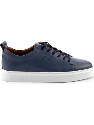 Bambi Mavi Leather Erkek Sneaker E01811338103