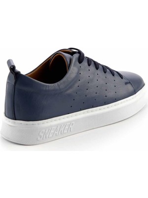 Bambi Mavi Leather Erkek Sneaker E01811338103