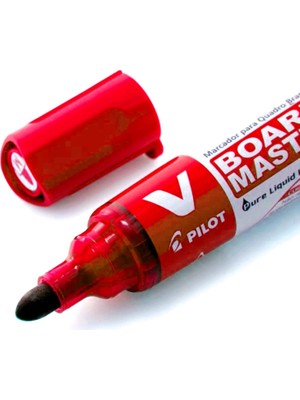 Pilot V-Board Master Yuvarlak Uç Yazı Tahtası Kalemi 5 Li Kırmızı