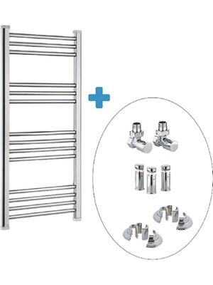 Toprak Havlupan 60 / 100 Cm 16 Borulu Krom Havlupan + 2 Adet Vana + 2 Boru Gizleme Aparatı + Montaj Seti