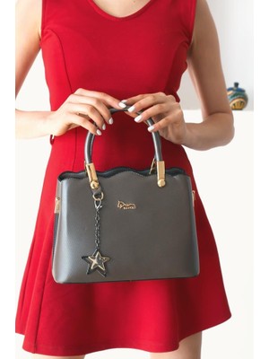 Impolo Nadia M.gri Kadın Omuz Çantası 21X29 Ebatında