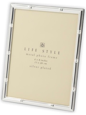 Es Dekor M. Life Style Metal Photo Frame 6X8INCHES Silver Plated Gümüş Çerçeve 15X20CM