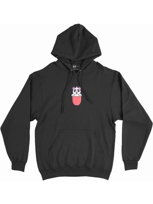 Cix Pandalı Minimal Kapşonlu Sweatshirt Hoodie