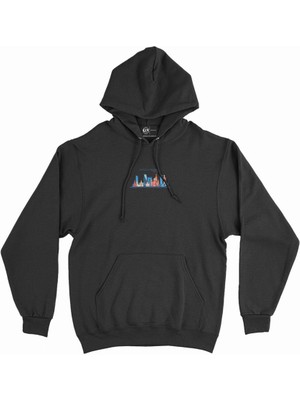 Cix Moskova Rusya Renkli Minimal Kapşonlu Sweatshirt Hoodie