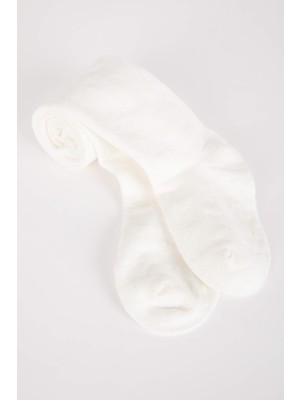DeFacto Kız Bebek Kaydırmaz Taban Pamuklu Külotlu Çorap A1519A5NS