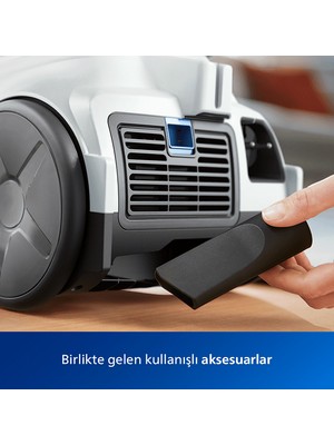 Philips XB2122/09 2000 Beyaz Toz Torbasız Süpürge 1.3 lt Kolay Boşaltma Özelliği ile