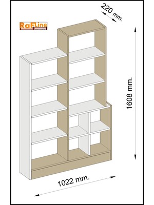 Rafline Monde Kitaplık Beyaz