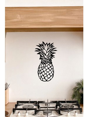 Mıgnatıs Ananas Ahşap Tablo Duvar Oda Ev Aksesuarı 27X50CM