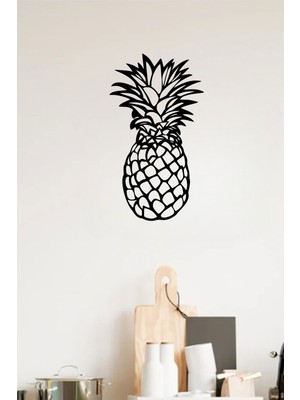 Mıgnatıs Ananas Ahşap Tablo Duvar Oda Ev Aksesuarı 27X50CM