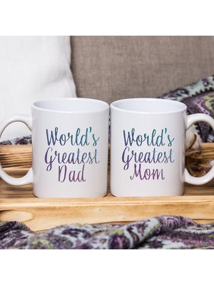 Pekshop World's Greatest Dad- Anneye Babaya Özel Kupa Bardak