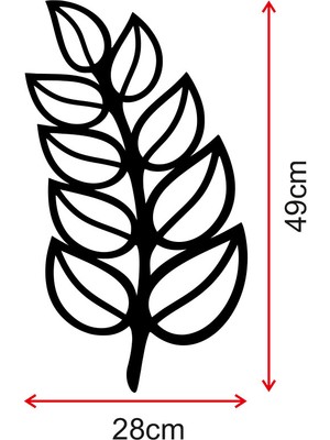 Mıgnatıs Dişbudak Yaprağı Ahşap Tablo Duvar Oda Ev Aksesuar 28X50CM