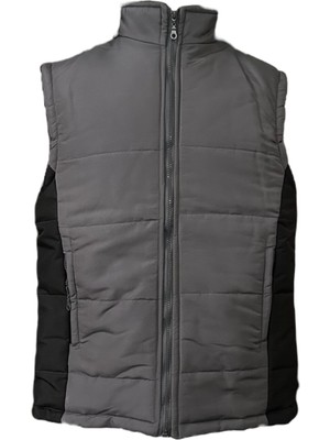 Lacivert İş Elbiseleri Su Geçirmez Polarlı Yelek Elyaflı Sotina Poly Kumaş, Gri-Siyah Lacivert Iş Elbiseleri