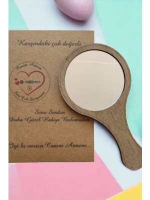 Anneler Günü Hediyesi Spotify Plaklı Ahşap Ayna