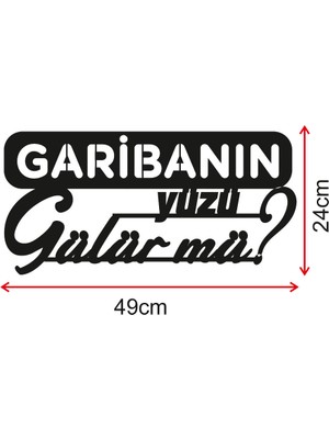 Mıgnatıs Garibanın Yüzü Gülür Mü Ahşap Tablo Duvar Oda Ev Aksesuarı 50X24CM