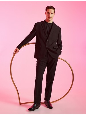 Koton Blazer Ceket Düğmeli Cepli Dikiş Detaylı