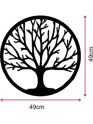 Mıgnatıs Hayat Ağacı Ahşap Tablo Duvar Oda Ev Aksesuarı 50X50CM