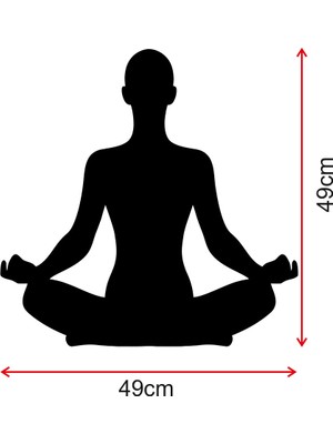 Mıgnatıs Oturan Adam Yoga Pozisyonu Ahşap Tablo Duvar Oda Ev Aksesuarı 50X50CM