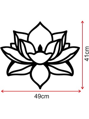 Mıgnatıs Lotus Çiçeği Ahşap Tablo Duvar Oda Ev Aksesuarı 50X41CM