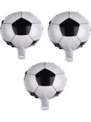 Bal10 Dünyası Futbol Topu Folyo Folyo Balon 45 cm 3 Adet